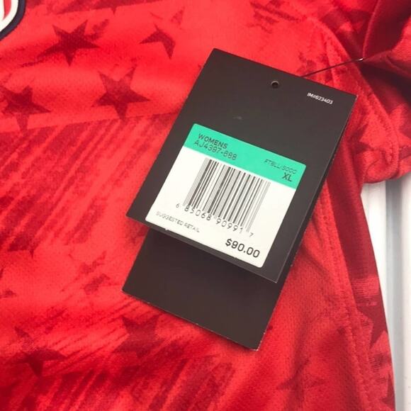 NIKE TEAM USA SOCCER Womens Small Red Jersey Shirt - Picture 9 of 9